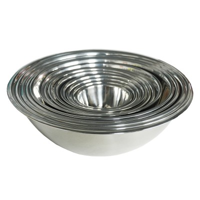 ZHONGTE cheap price durable stainless steel metal Multi-size mixing bowl kitchen food bowl noddle soup bowls