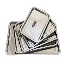 Zhongte Multi size 06mm thickness stainless steel square BBQ food serving tray