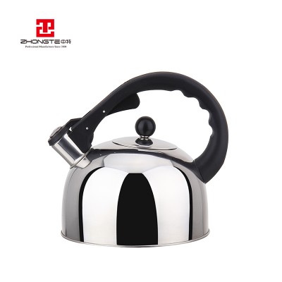 Induction single bottom colorful SS palm restaurant whistling tea kettle non-electric tea infuser kettle with color paint