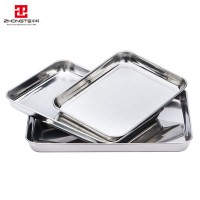 Zhongte 23*17cm Mirror Polish Stainless Steel MEDICAL TRAY,serving tray (SS304)