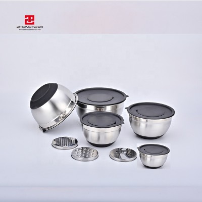 Non-Slip  Silicone Bottoms stainless steel mixing bowl